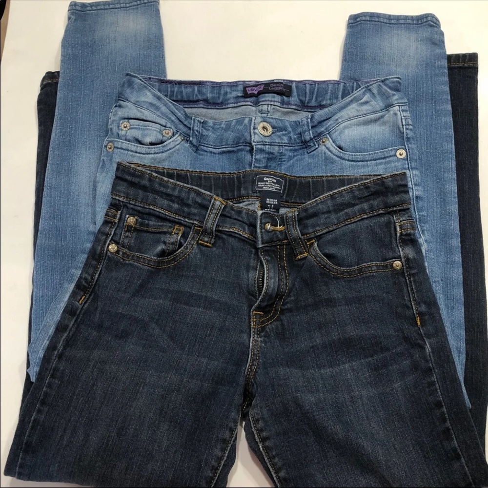 2-Girl's jeans- Gap & Levis sz8